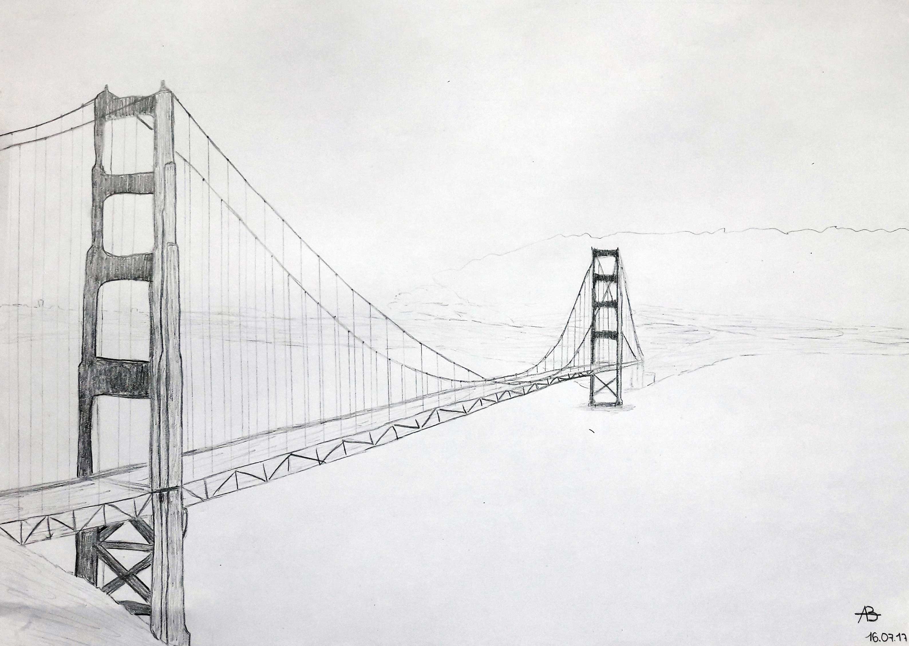 Dessin du Golden Gate Bridge